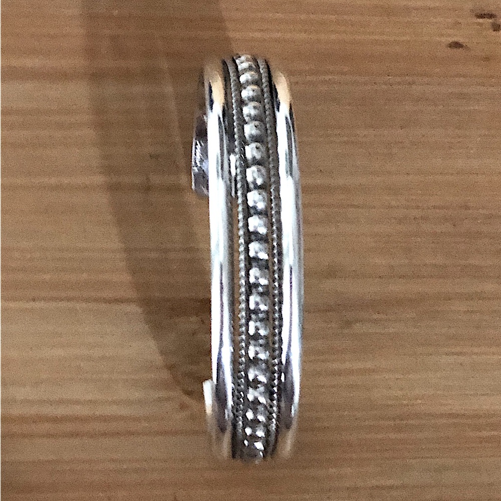 $102 Signed Southwest Designer Cuff Sterling Silver Marked Sterling T - Picture 5 of 10